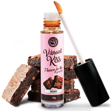 Lucidalabbra vibrante al gusto Brownie per piacere intenso e sensazioni uniche